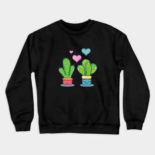 Small Cactus Plant - Love Cactus Crewneck Sweatshirt